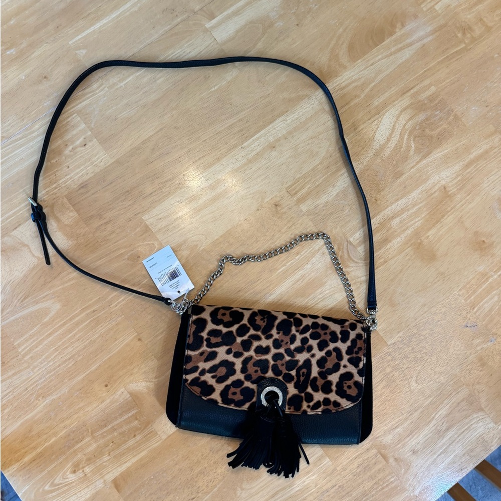 Kate Spade Leopard Calf Hair Crossbody Convertible Purse